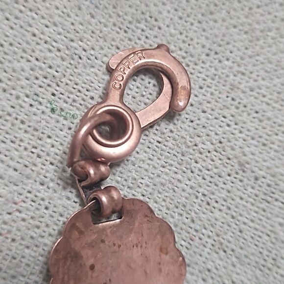 Vintage Copper Kokopelli Lightning Concho Signed Y2K Link Bracelet - Picture 7 of 10